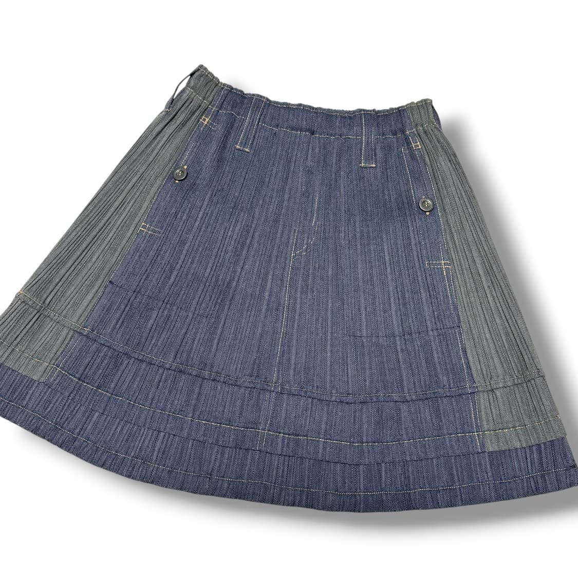 이세이미야케 플리츠플리즈 데님 포켓 미디스커트 상품이미지3