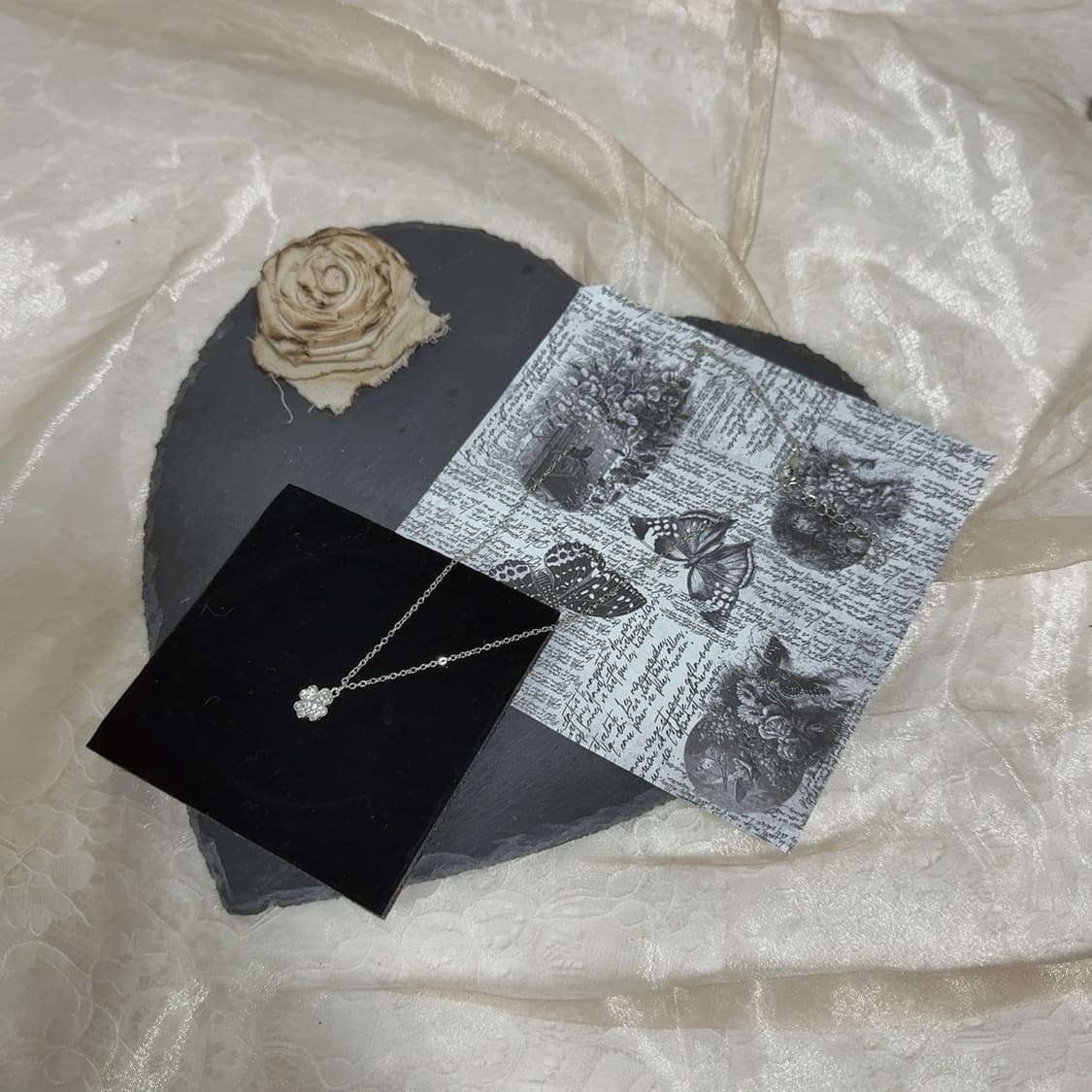 빈티지 클로버 십자가 목걸이 상품이미지2