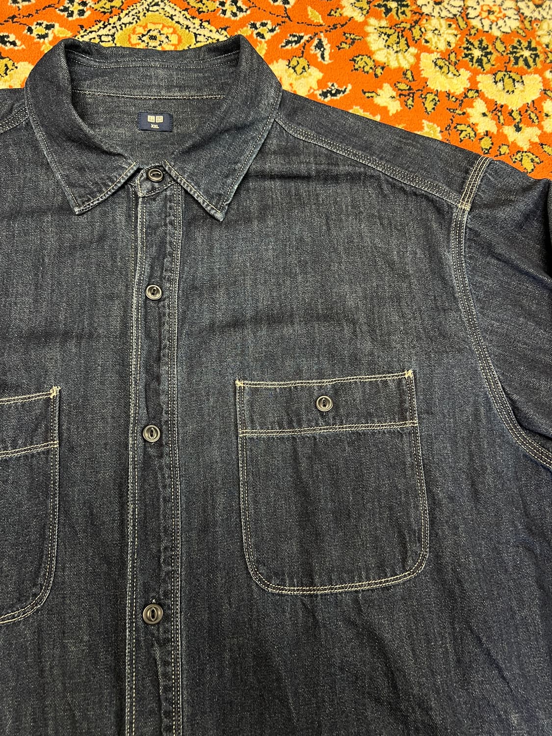 [XXL] 유니클로 투포켓 데님 셔츠 상품이미지4