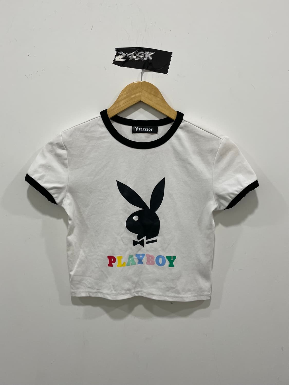 Playboy 플레이보이 레빗 헤드 크롭 링거 반팔 티셔츠 상품이미지2