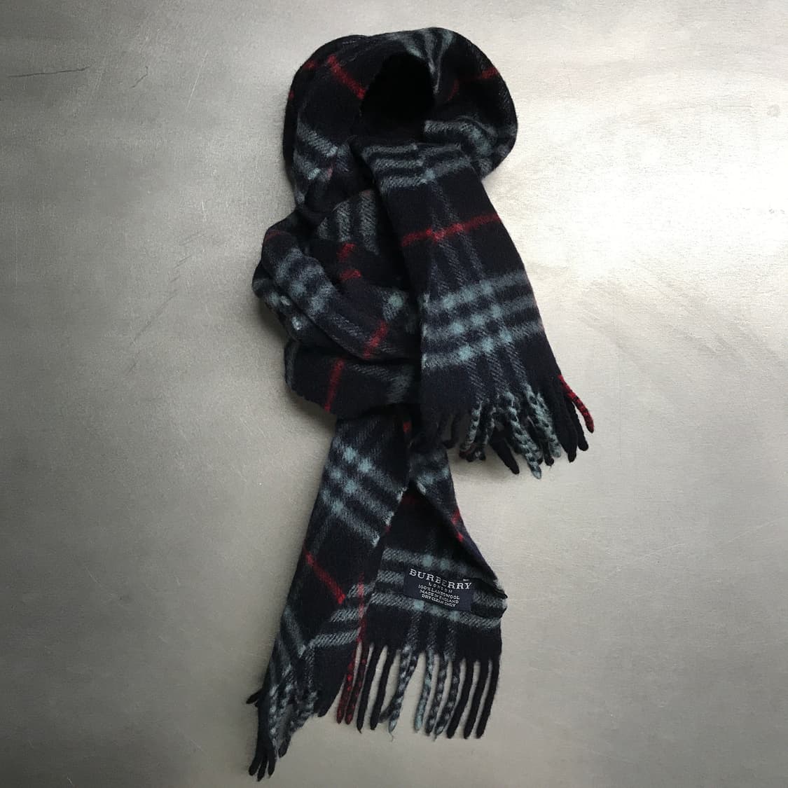 버버리 정품 램스울 머플러 네이비 상품이미지1