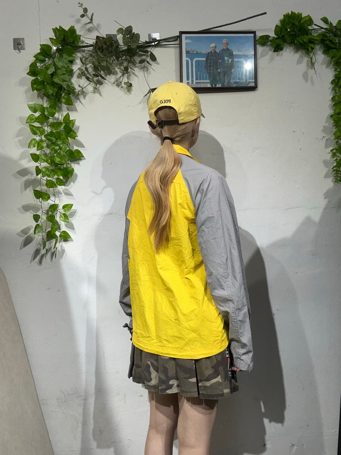 00s 나이키 옐로우 오버핏 바람막이 자켓 S 상품이미지3