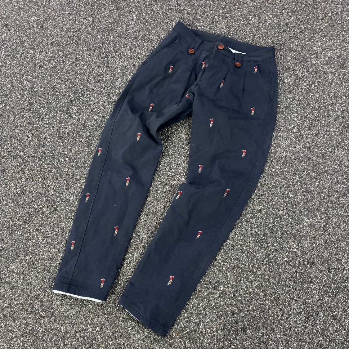 Marshell artist 골프 자수 네이비 코튼 팬츠 상품이미지1