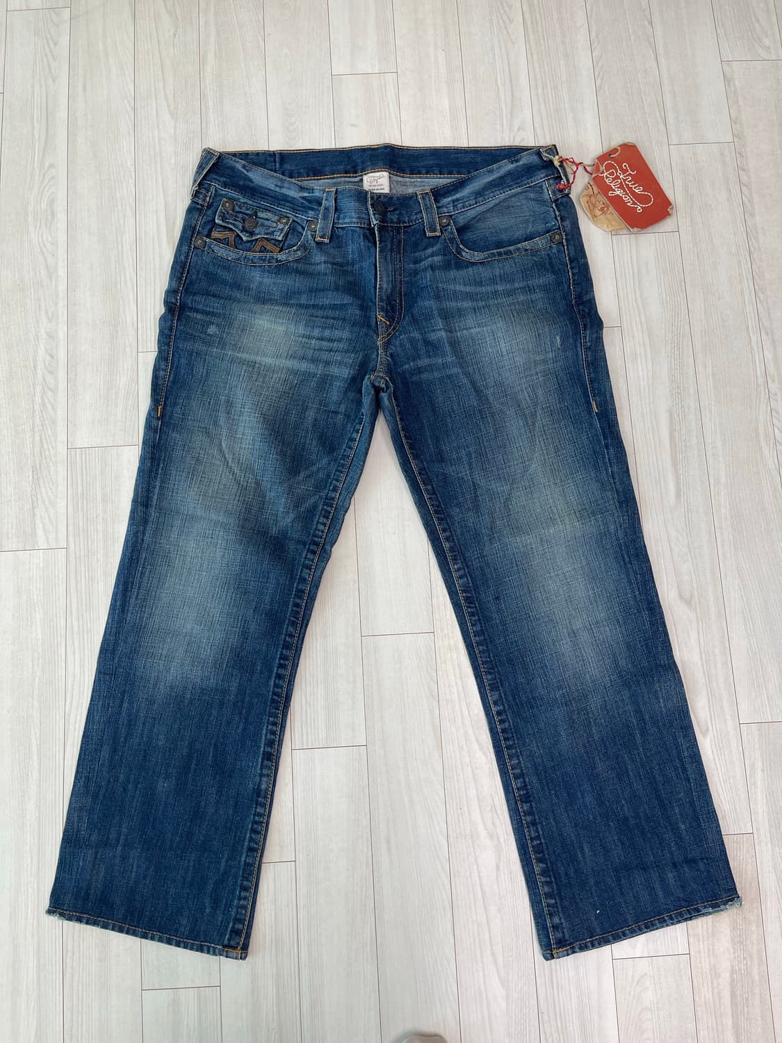 트루릴리전 가죽로고 데님 38인치  상품이미지6