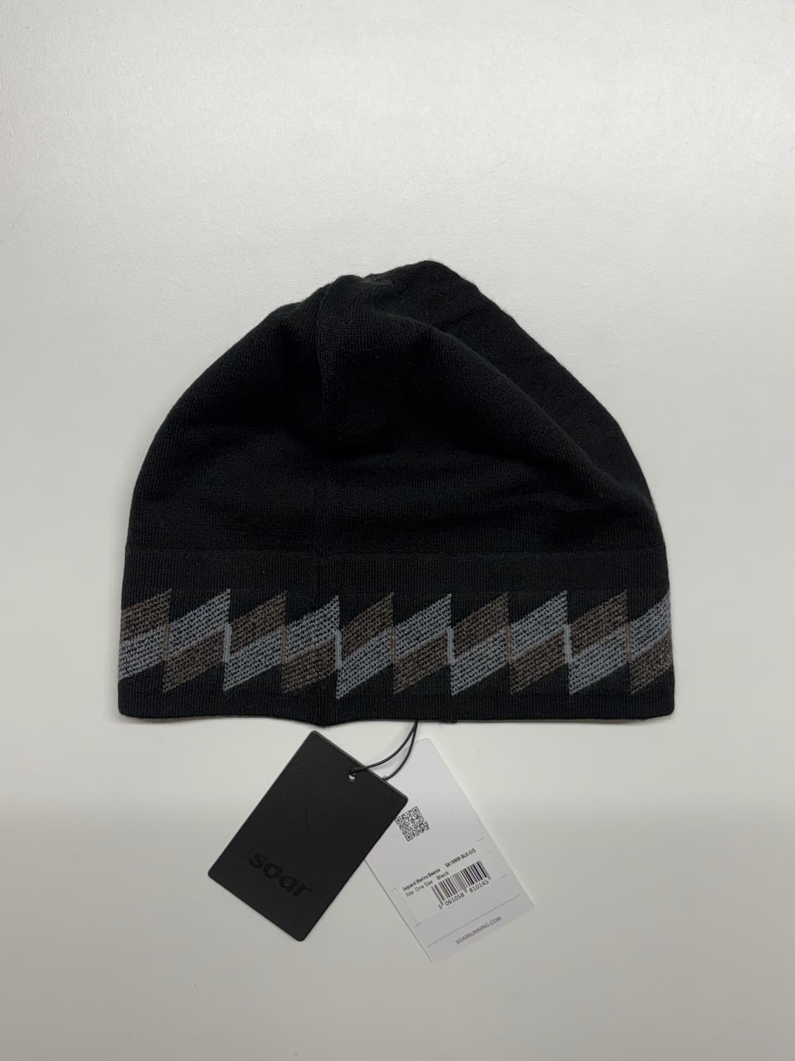 소어 러닝 자카드 패턴 메리노 실크 비니 상품이미지1