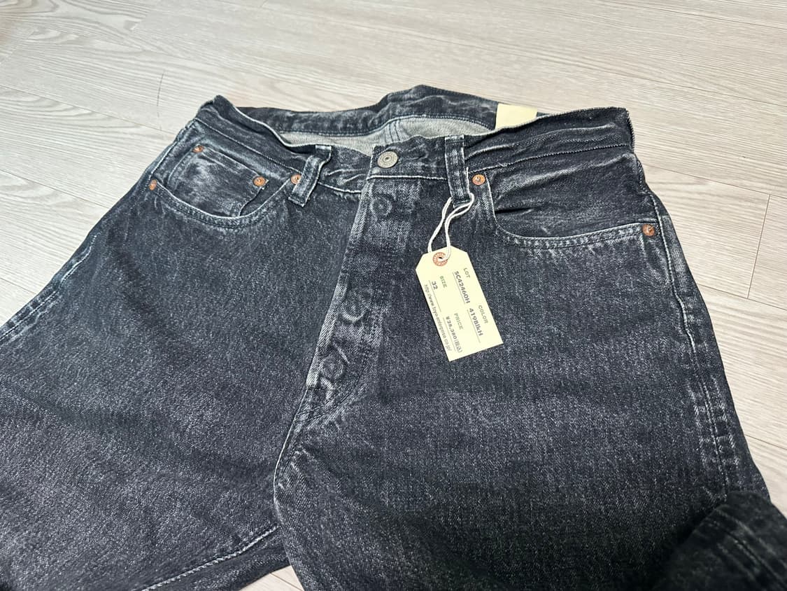 슈가케인 1947H 블랙 워싱 데님 레귤러 스트레이트 상품이미지4