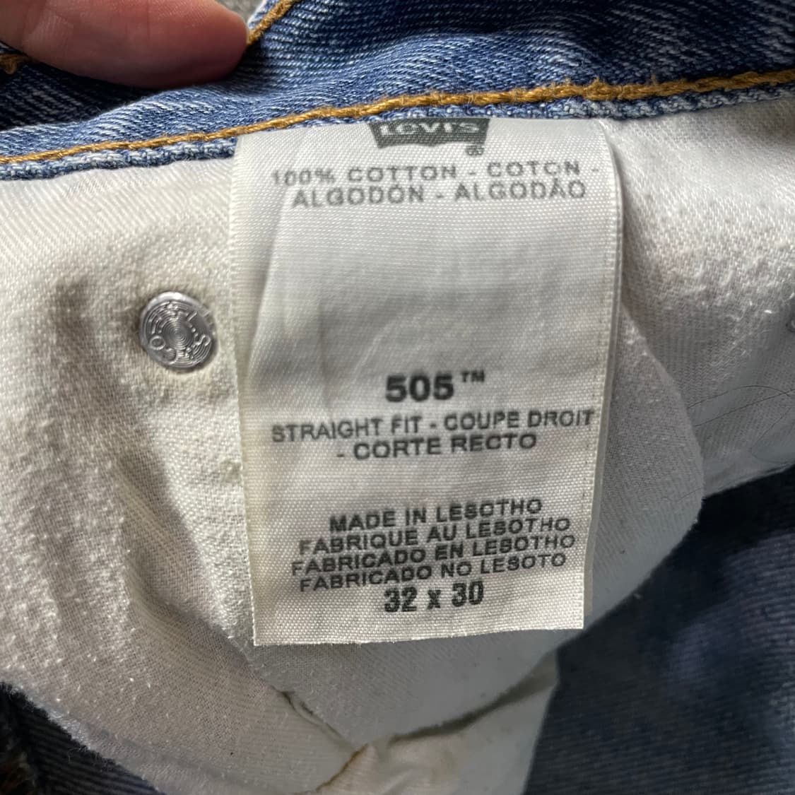 (32) 리바이스 505 32X30연청 워싱 데님 팬츠 상품이미지3