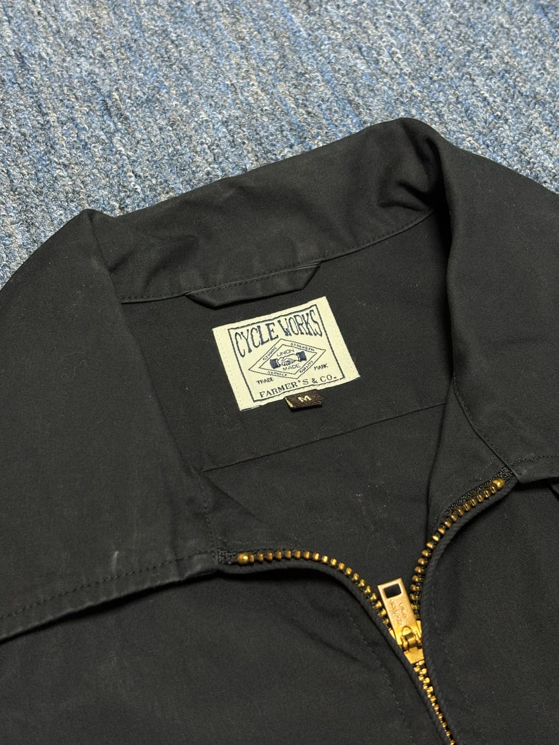 (M)일본 드리즐러 빈티지 스윙탑 자켓 블랙 버드노트 슈가케인 상품이미지2