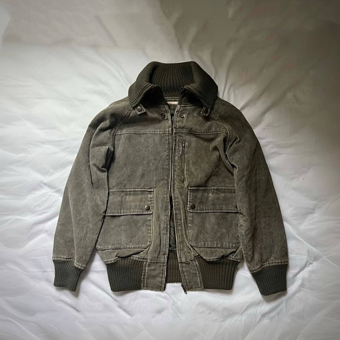 00‘s y2k 펑크 락시크 그런지 아카이브 하이넥 워싱 집업 봄버 자켓 상품이미지1