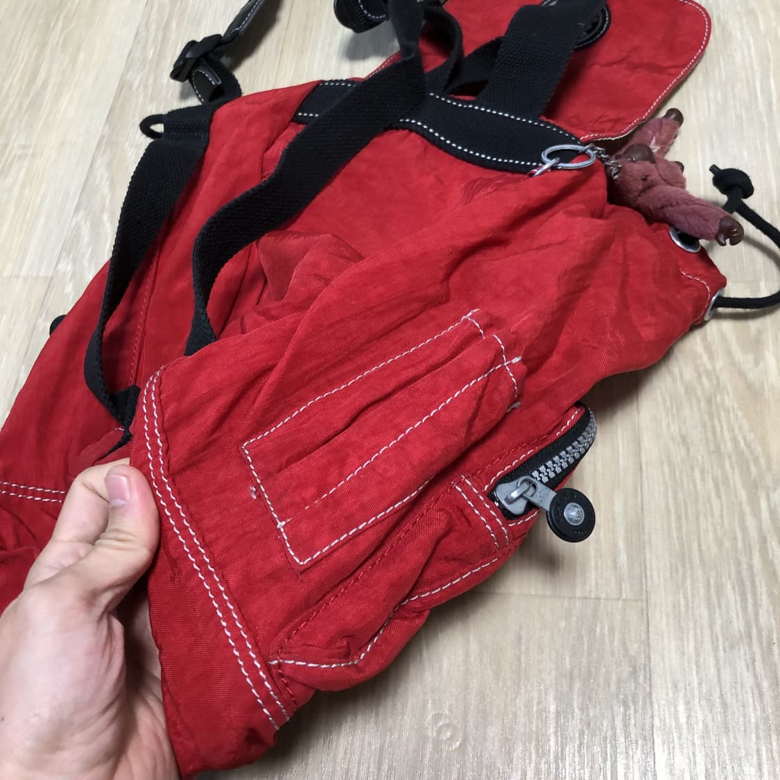 (ONE SIZE) 키플링 KIPLING 미니 백팩 레드 가방 상품이미지8