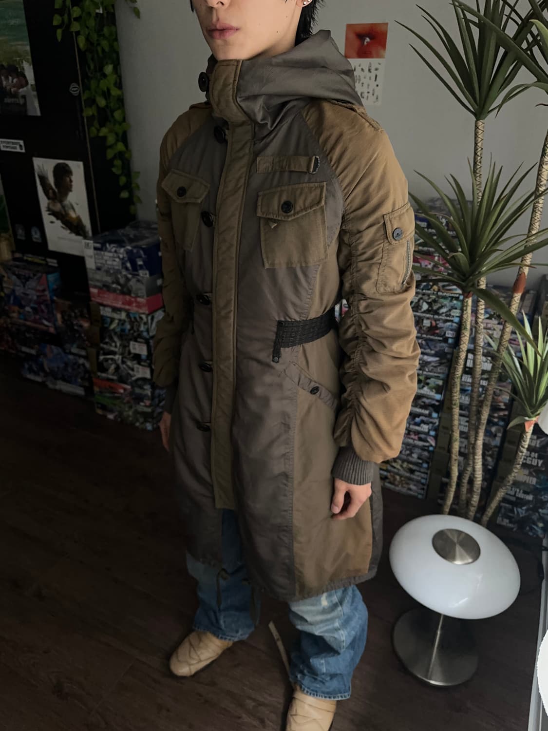 Diesel 디테일 롱 플라이트 자켓 상품이미지6