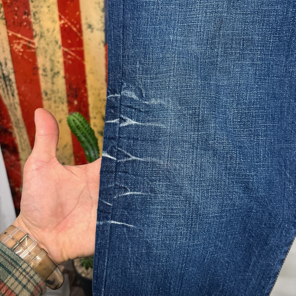 빈티지 리바이스 501 헤비 위스커링 샌드워싱 데님팬츠 N567 상품이미지5