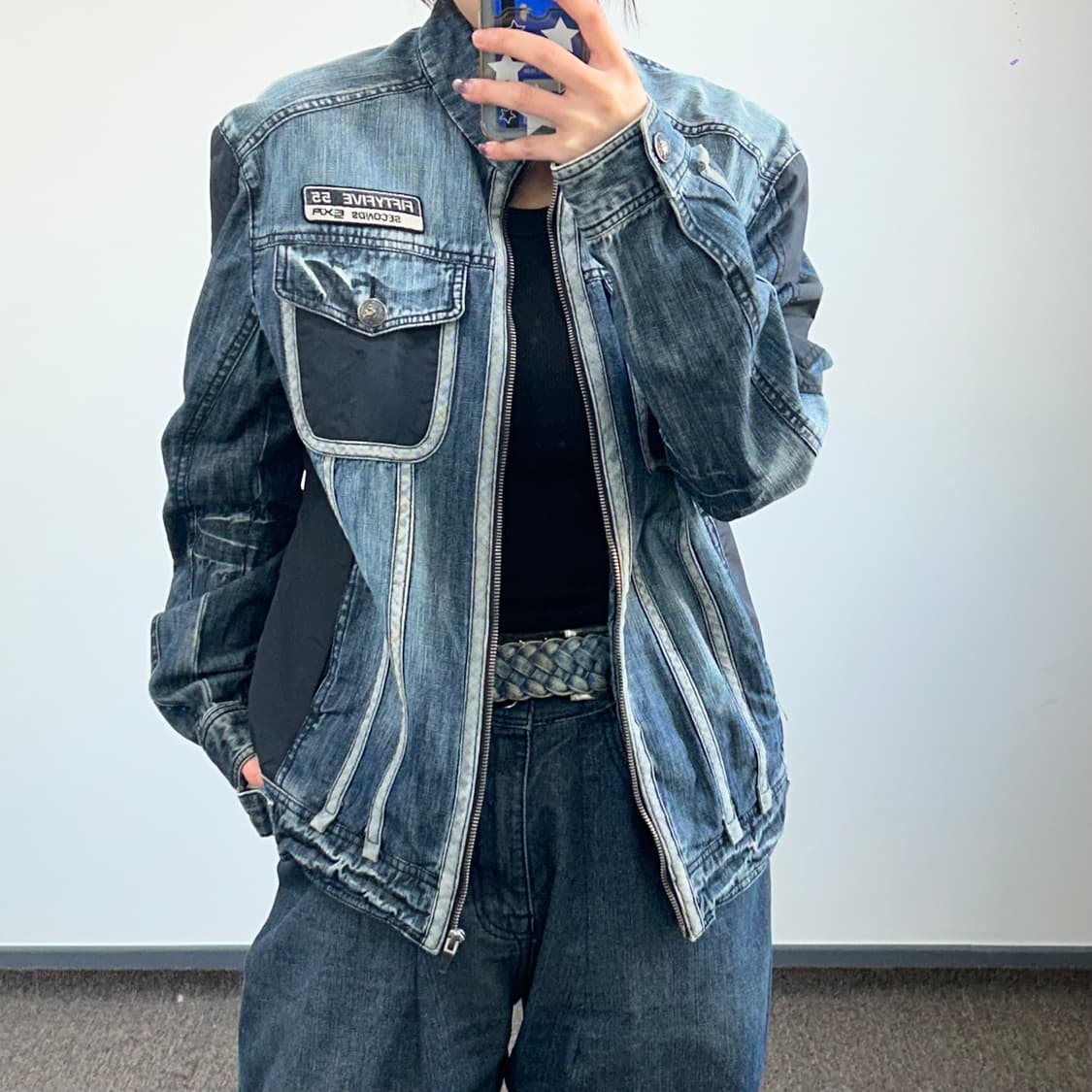 EXR 데님 레이싱 자켓 상품이미지2