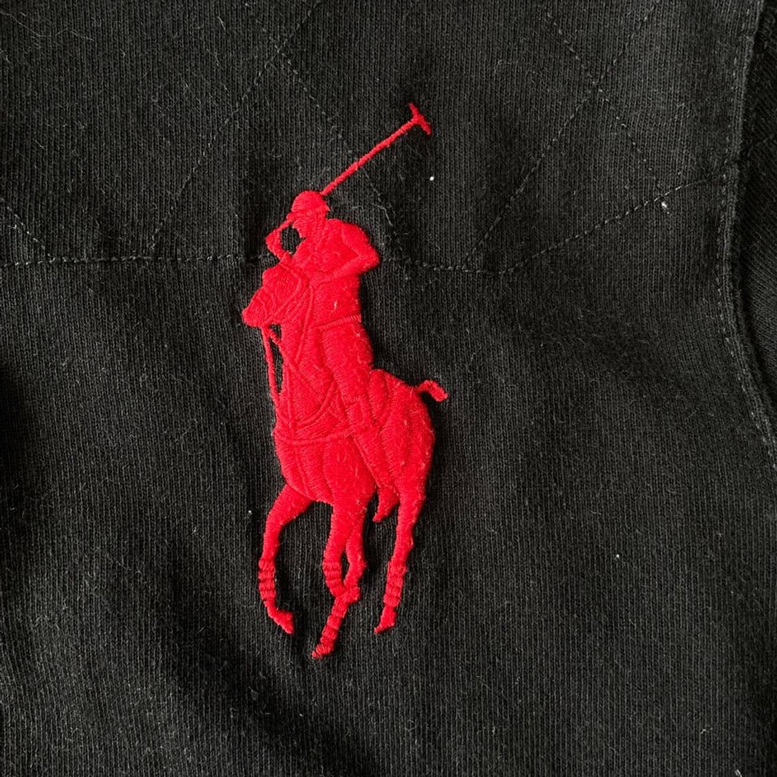 M 폴로 빅포니 럭비긴팔카라티 블랙 검빨 빅로고 상품이미지4