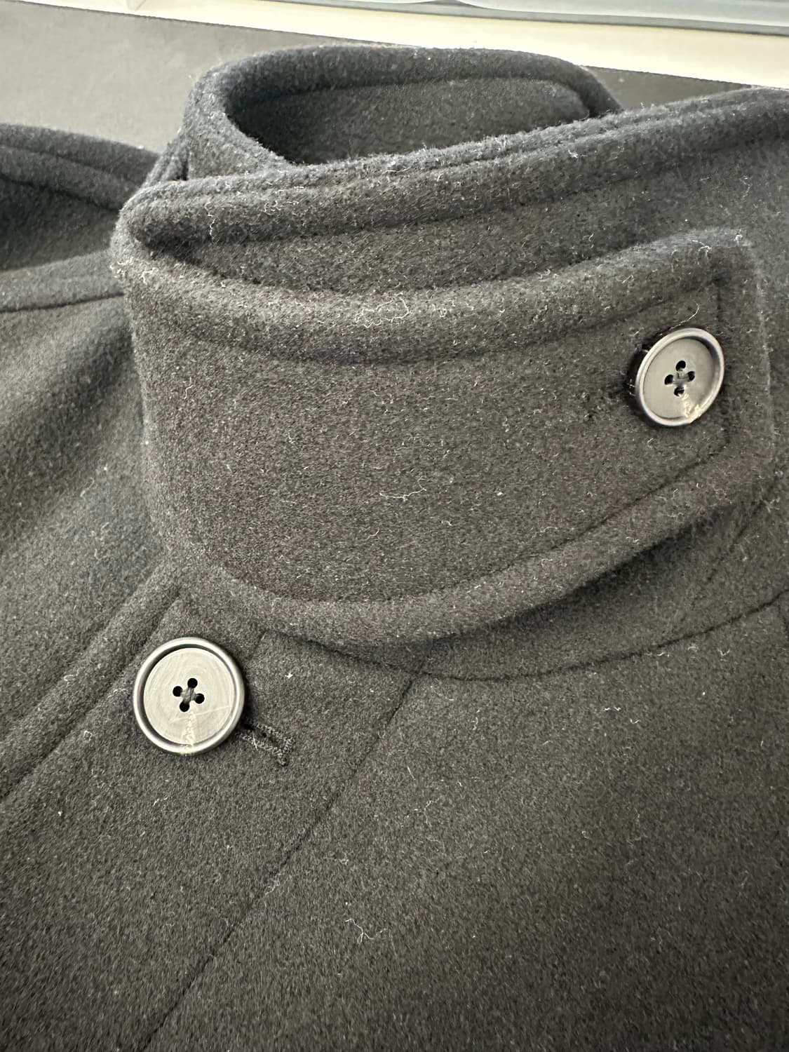 무탠다드 오버사이즈 머프 발마칸 코트(블랙) 상품이미지3