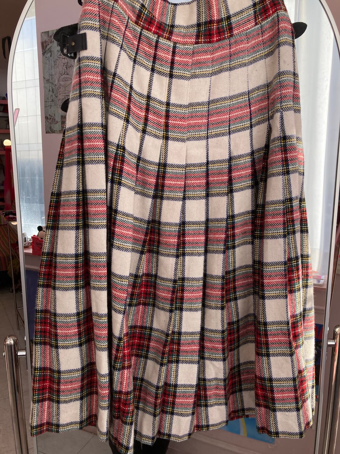 빔즈 beams 빈티지 체크 롱 랩스커트 상품이미지6