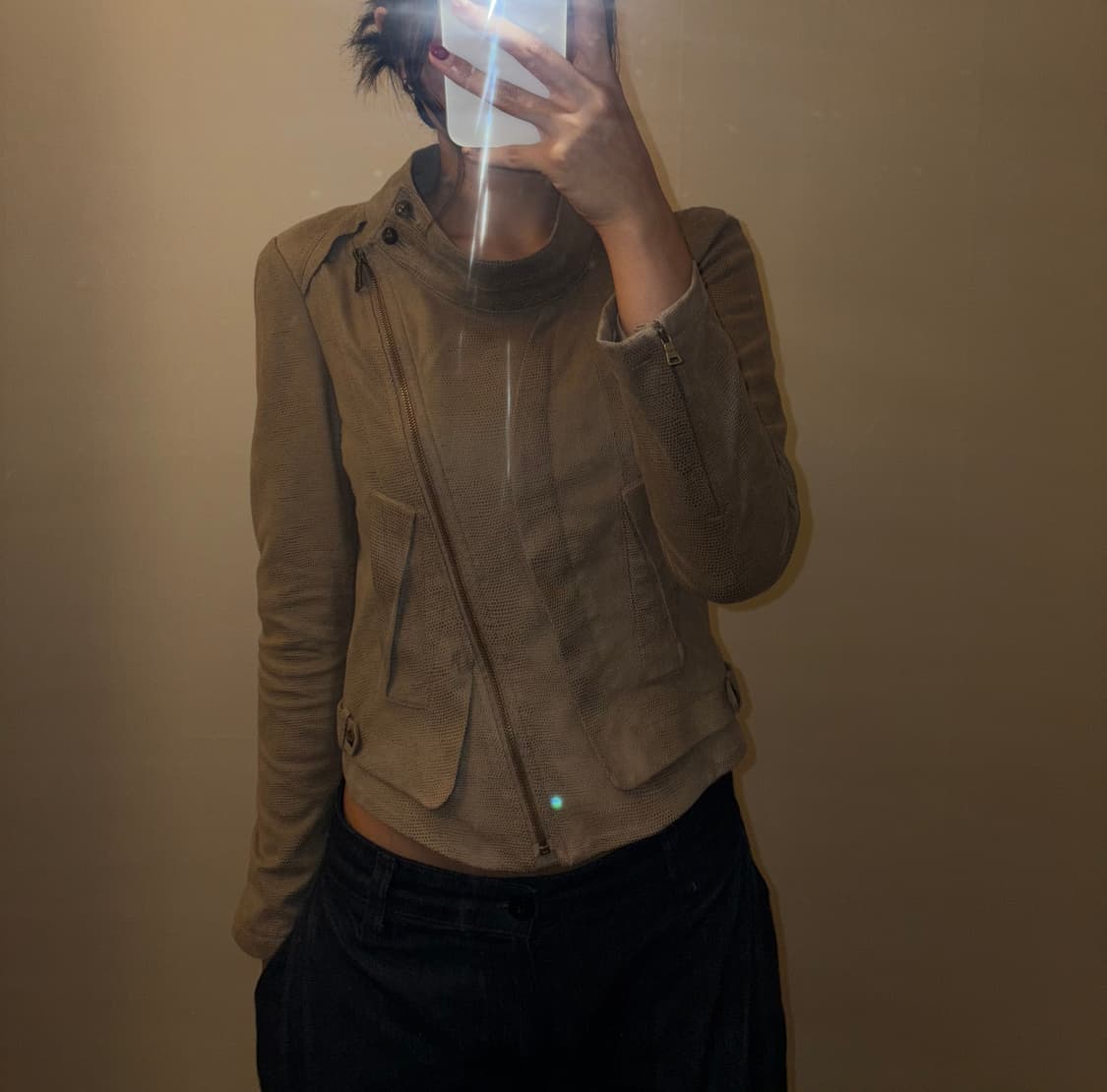 Lone 정욱준 빈티지 언발란스 집업 자켓 상품이미지2