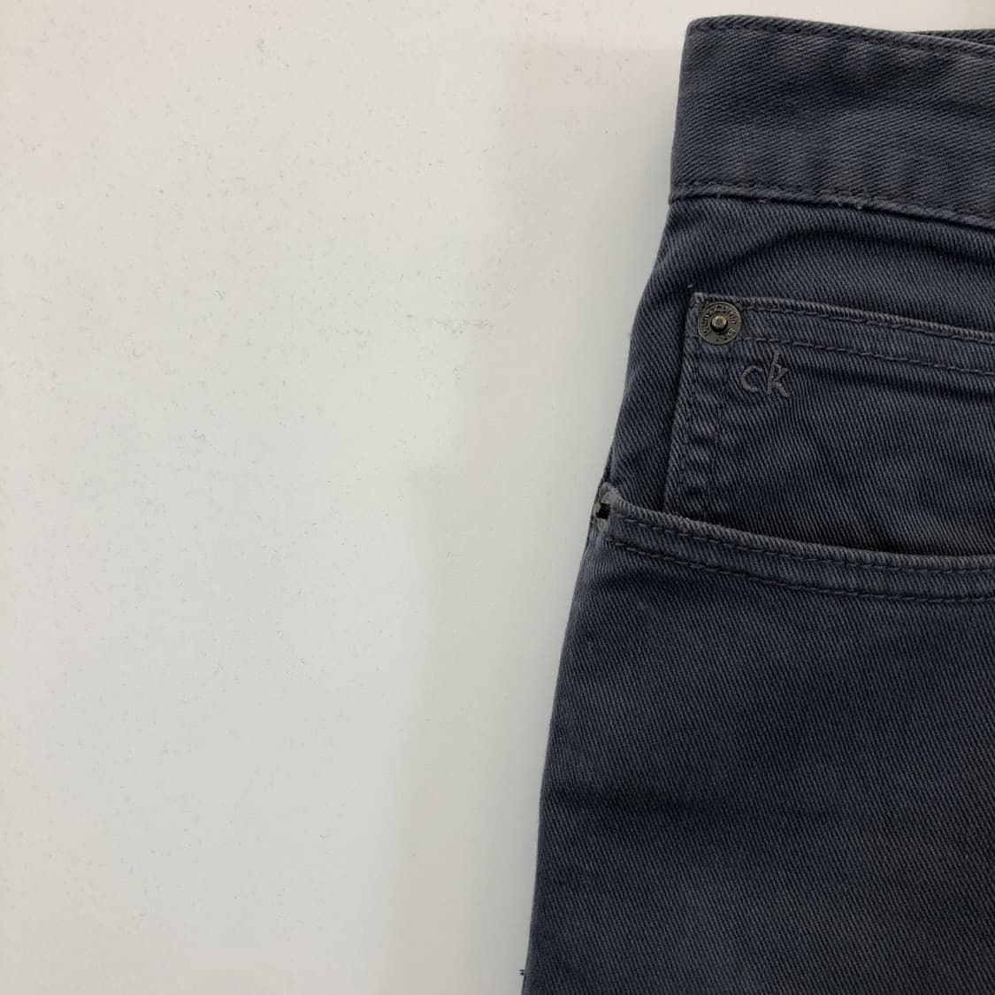 ck 캘빈클라인 스트레이트 레더패치 데님진 36 인치 상품이미지2