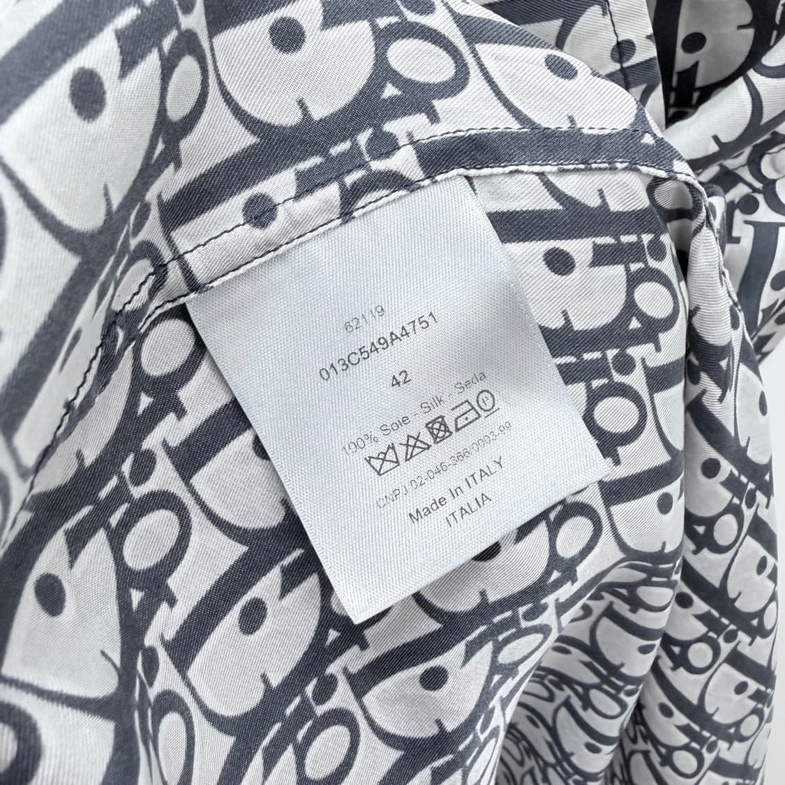 [A+급/42] 디올 오블리크 자카드 실크 반팔 셔츠 상품이미지6