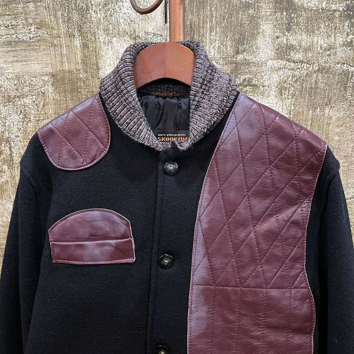 스쿠컴 SKOOKUM 모니탈리 별주 레더 울 자켓 상품이미지2