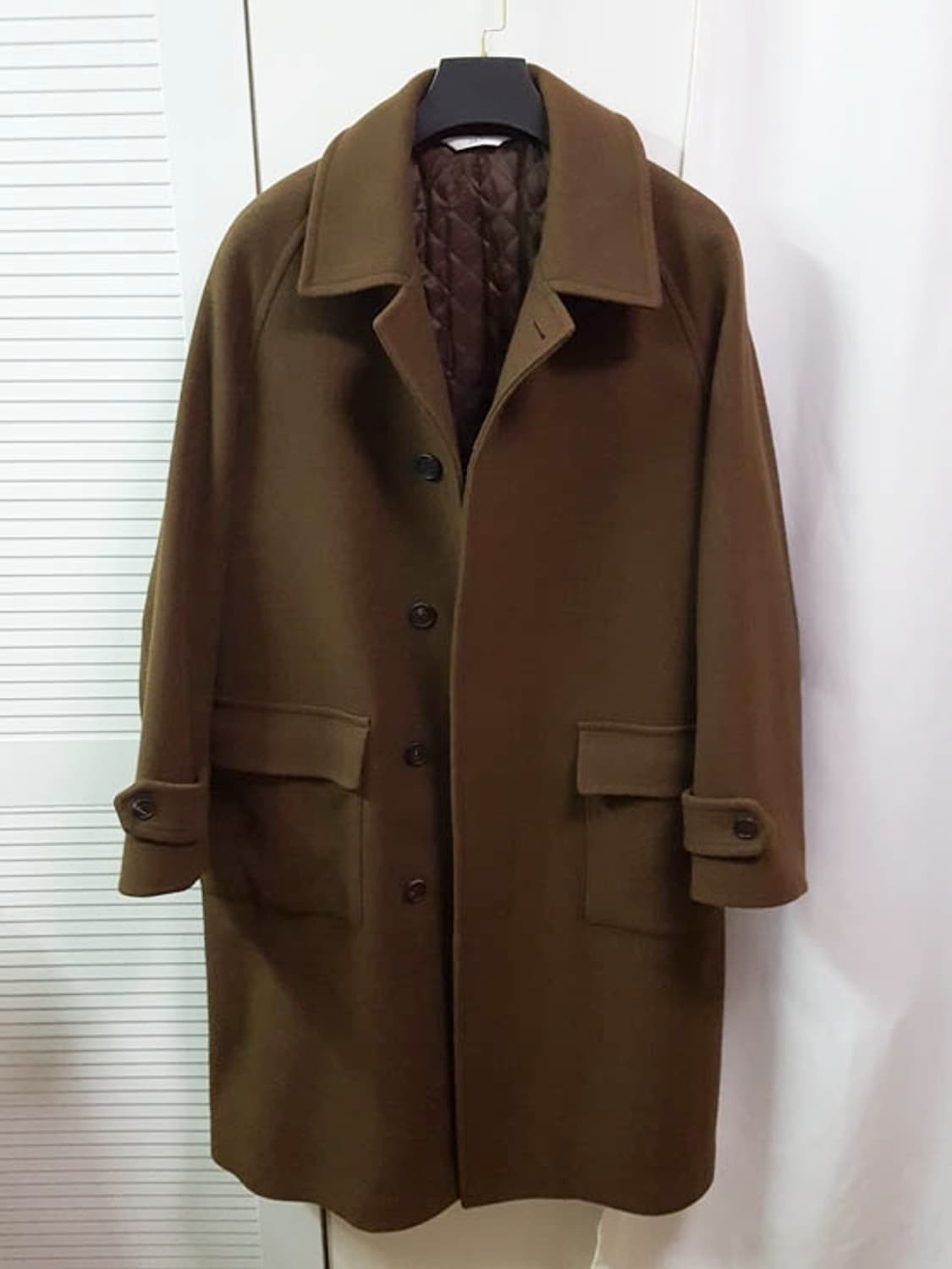 247시리즈 남성 다크브라운 울 발마칸 코트 100 상품이미지3