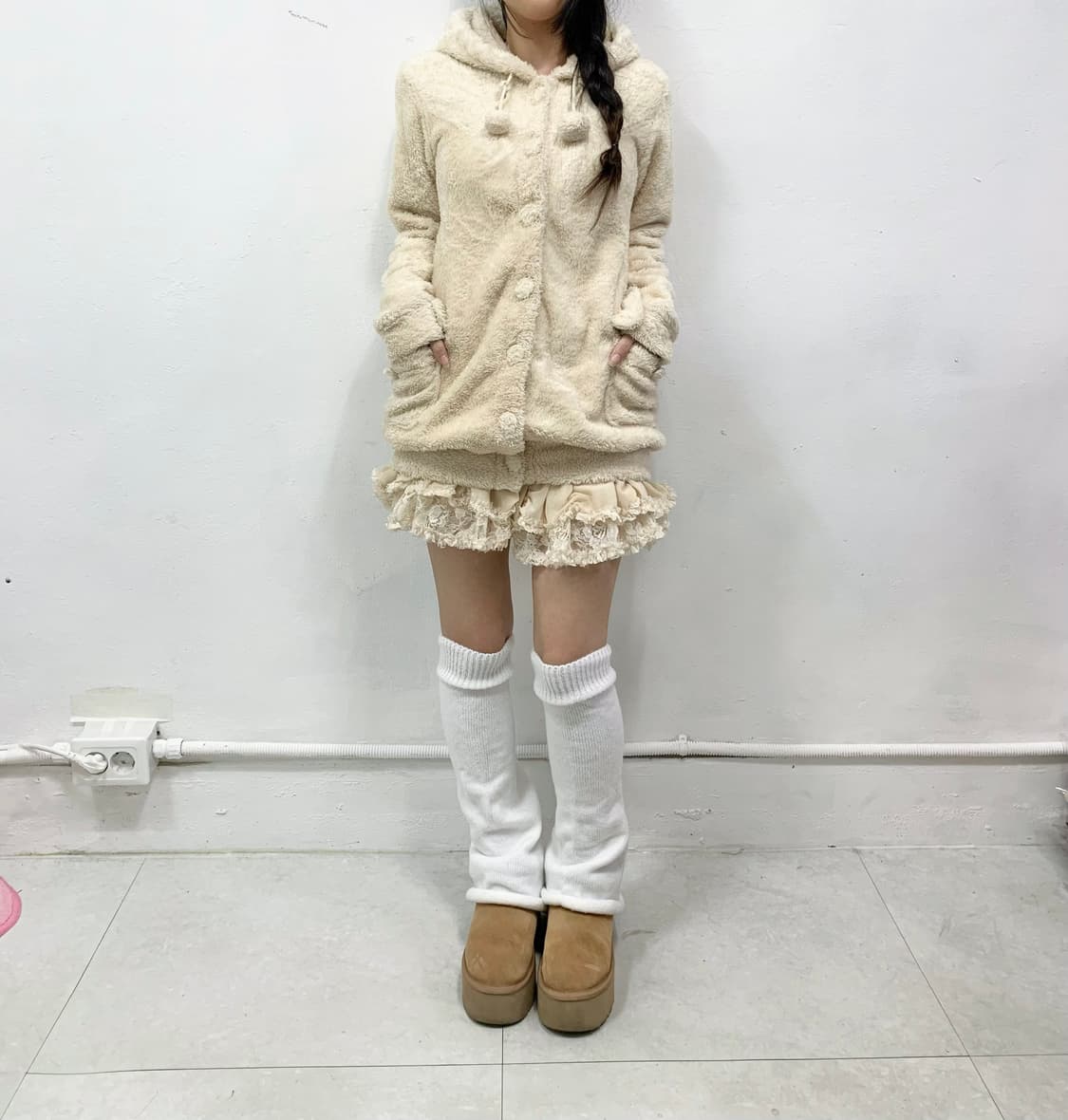 [CUTIE] 폭닥 코리락쿠마 폼폼이 후드 상품이미지2