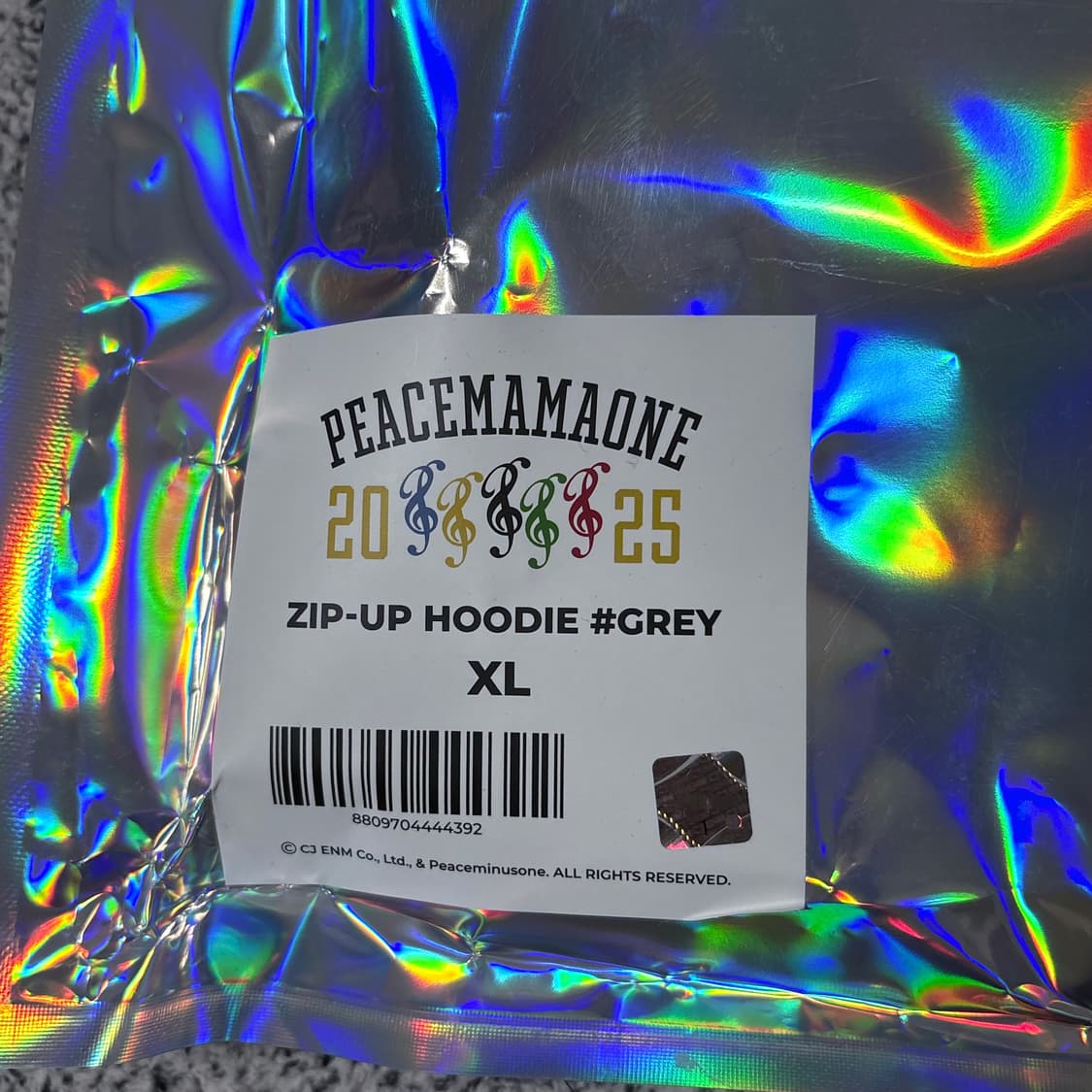 피스마이너스원 x MAMA 콜라보 후드집업 그레이/블랙 상품이미지6