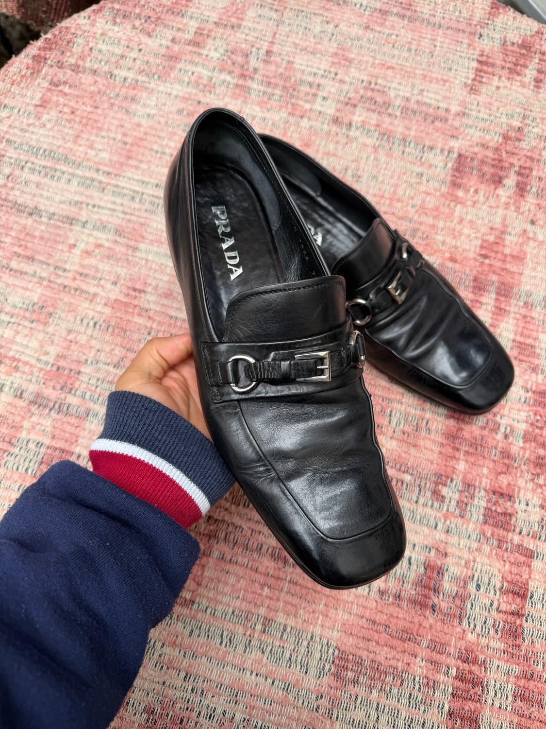 2000s PRADA LEATHER BUCKLE LOAFER 프라다 로퍼 상품이미지4