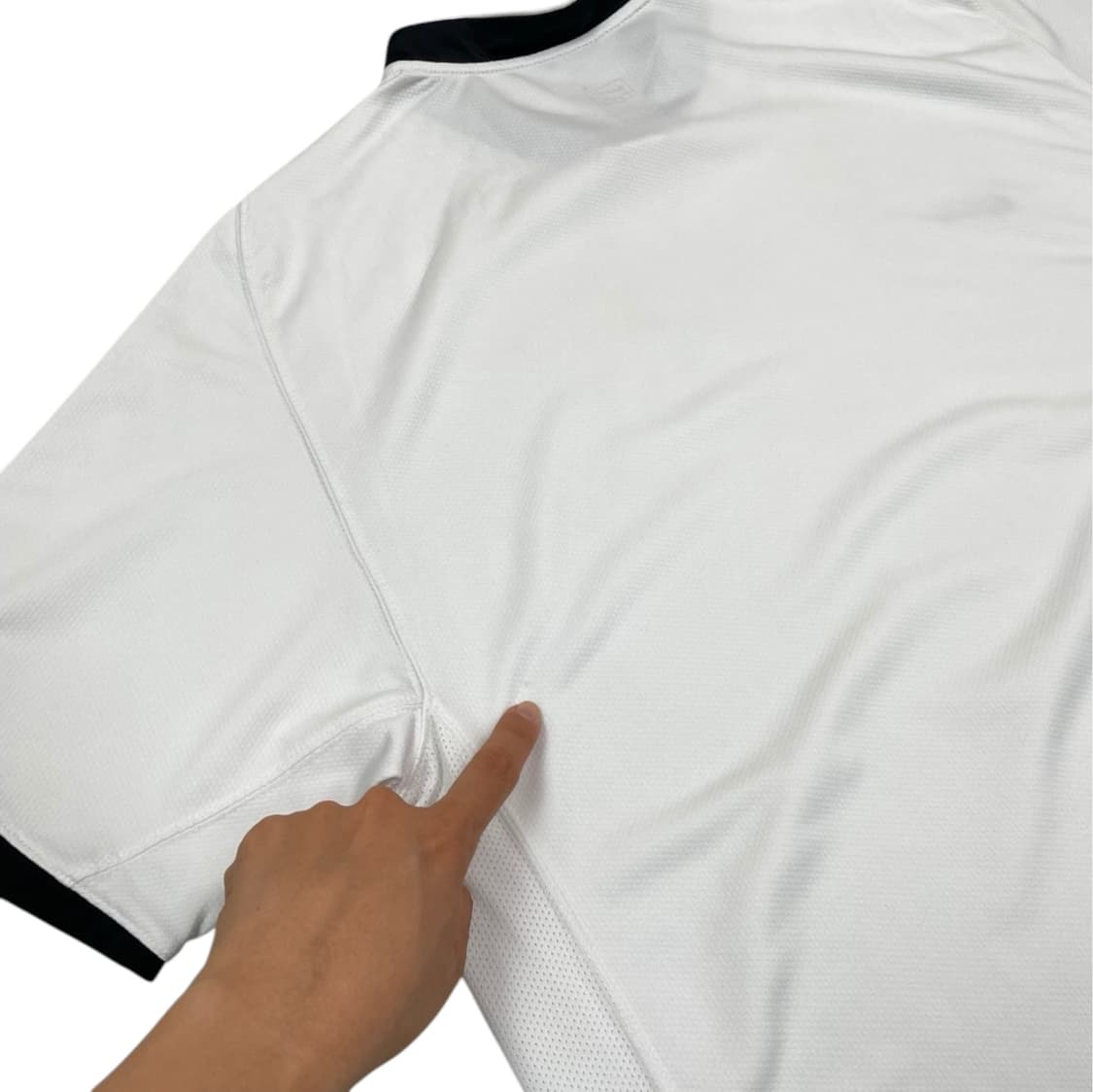 나이키 화이트 블랙 Team NikeFIT 축구 저지 반팔 티셔츠 L 상품이미지9