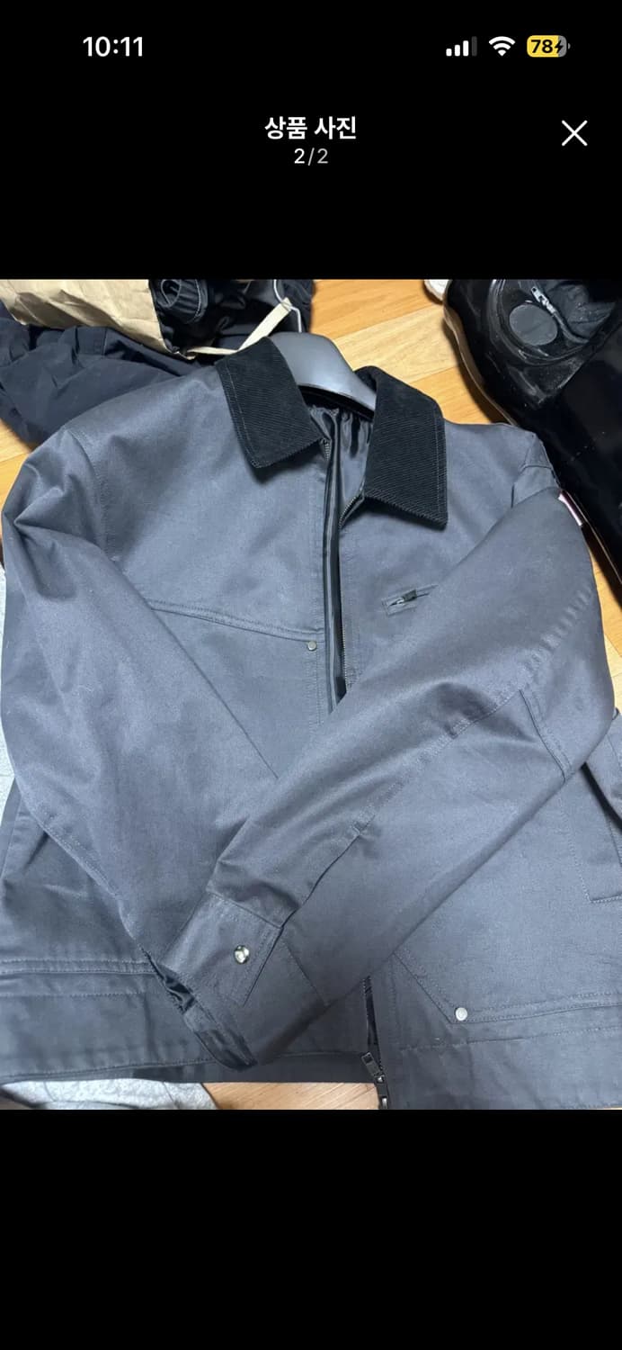 시즈 다이애그널 트윌 워크 자켓 카키  상품이미지2