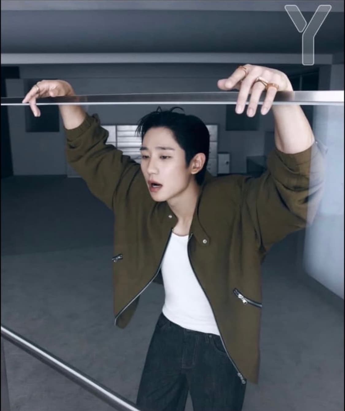 [M] 렉토 카소토 비스코스 보울링 점퍼 자켓 카키 브라운 상품이미지5