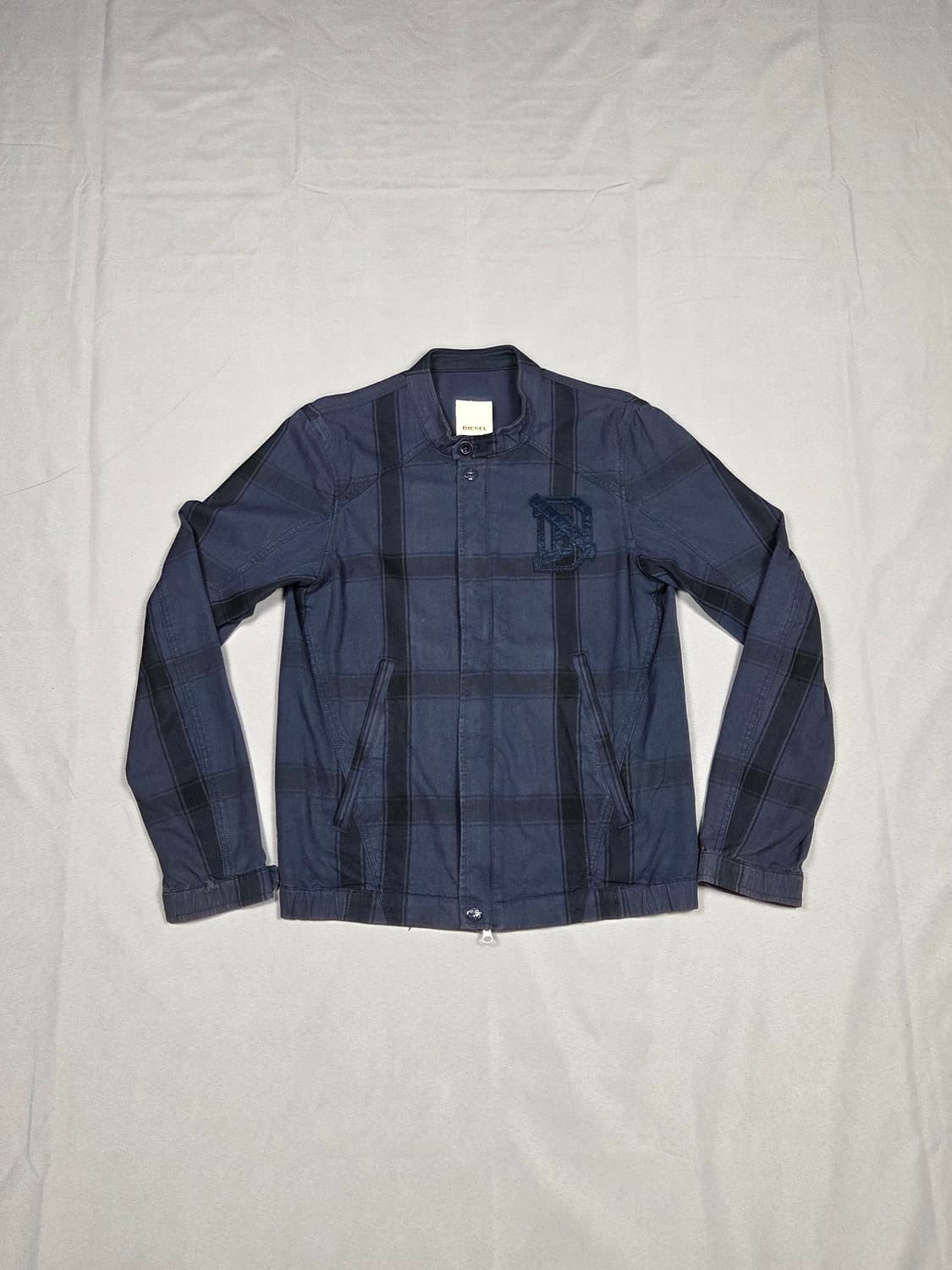 [디젤] 빅 체크 엠브로이더리 코튼 집업 자켓 | A00149 상품이미지1