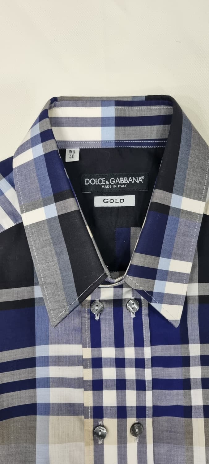 돌체앤가바나 골드라인 체크 셔츠 40size _ 남성 상품이미지9