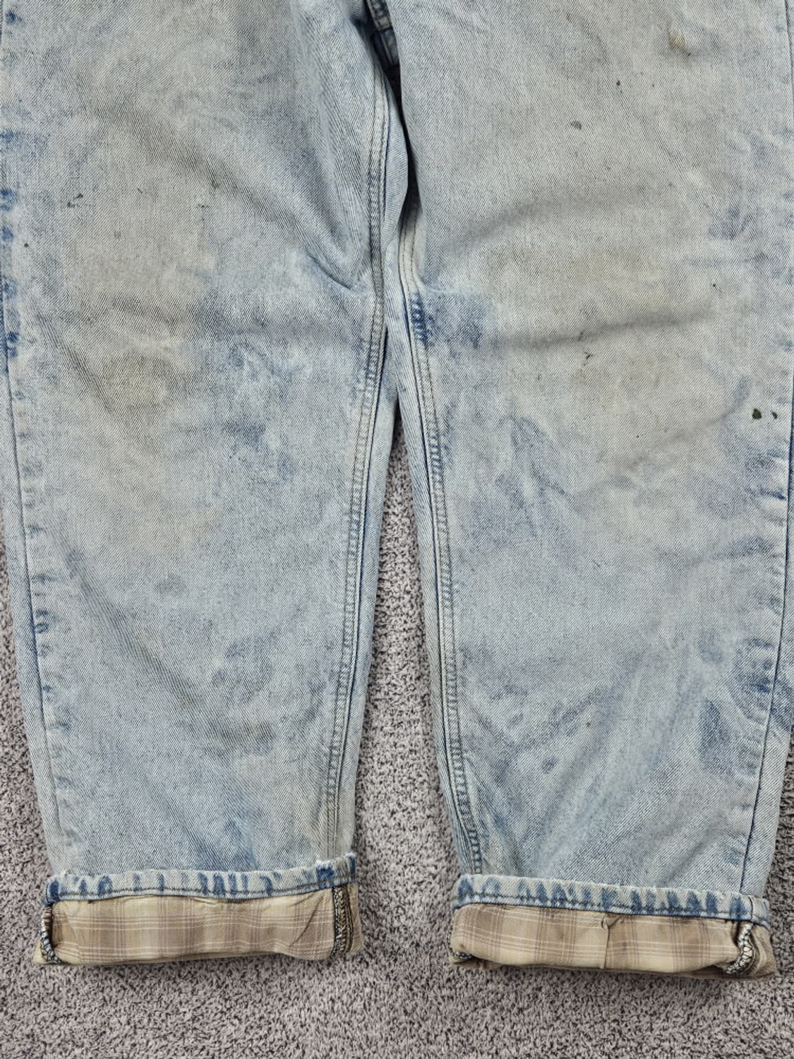 칼하트 헤비 플란넬 워시드 데님 워크 팬츠 ( 36X30 )/ 10518 상품이미지7