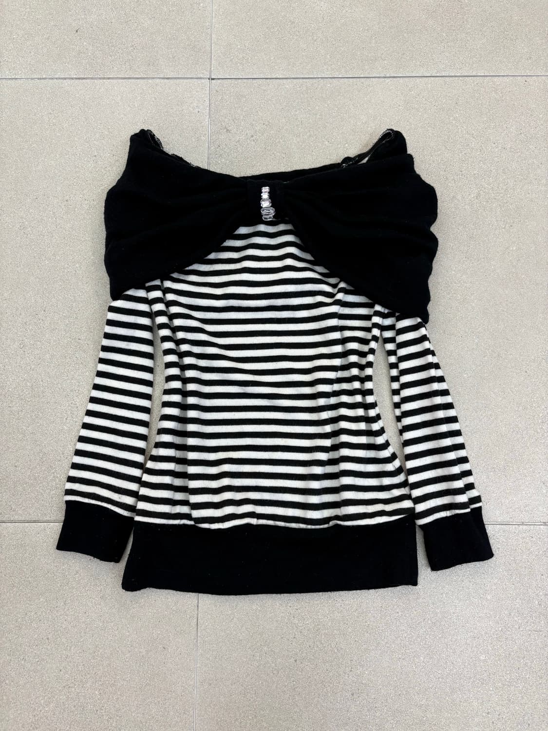 세실맥비 스트라이프 오프숄더 상품이미지1