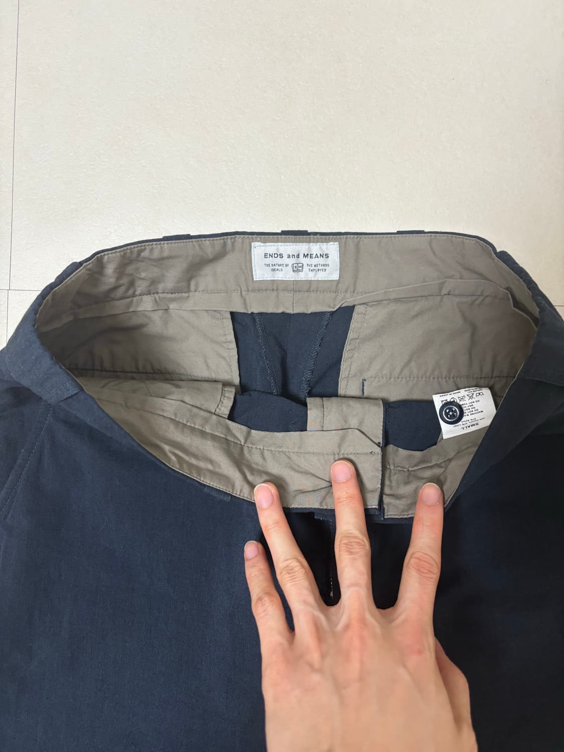 엔즈앤드민즈 워크치노 네이비 s 사이즈 25ss 상품이미지2