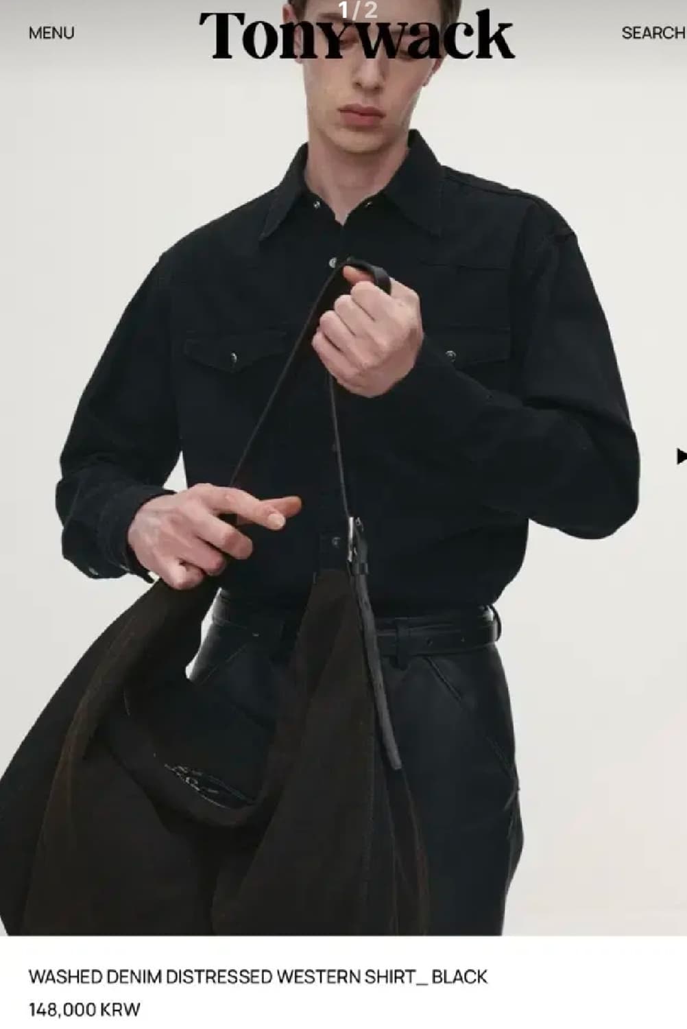 토니웩 웨스턴 데님 셔츠 XL사이즈 상품이미지1