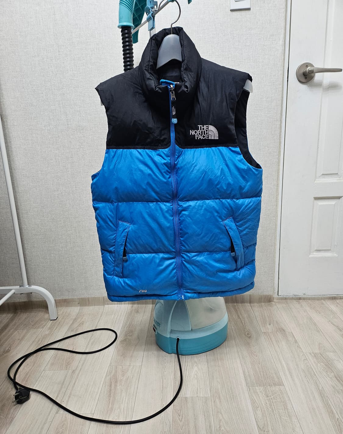 (85~90)XS ☆초대장급☆노스페이스 700눕시 [검하]구스다운패딩조끼 상품이미지1