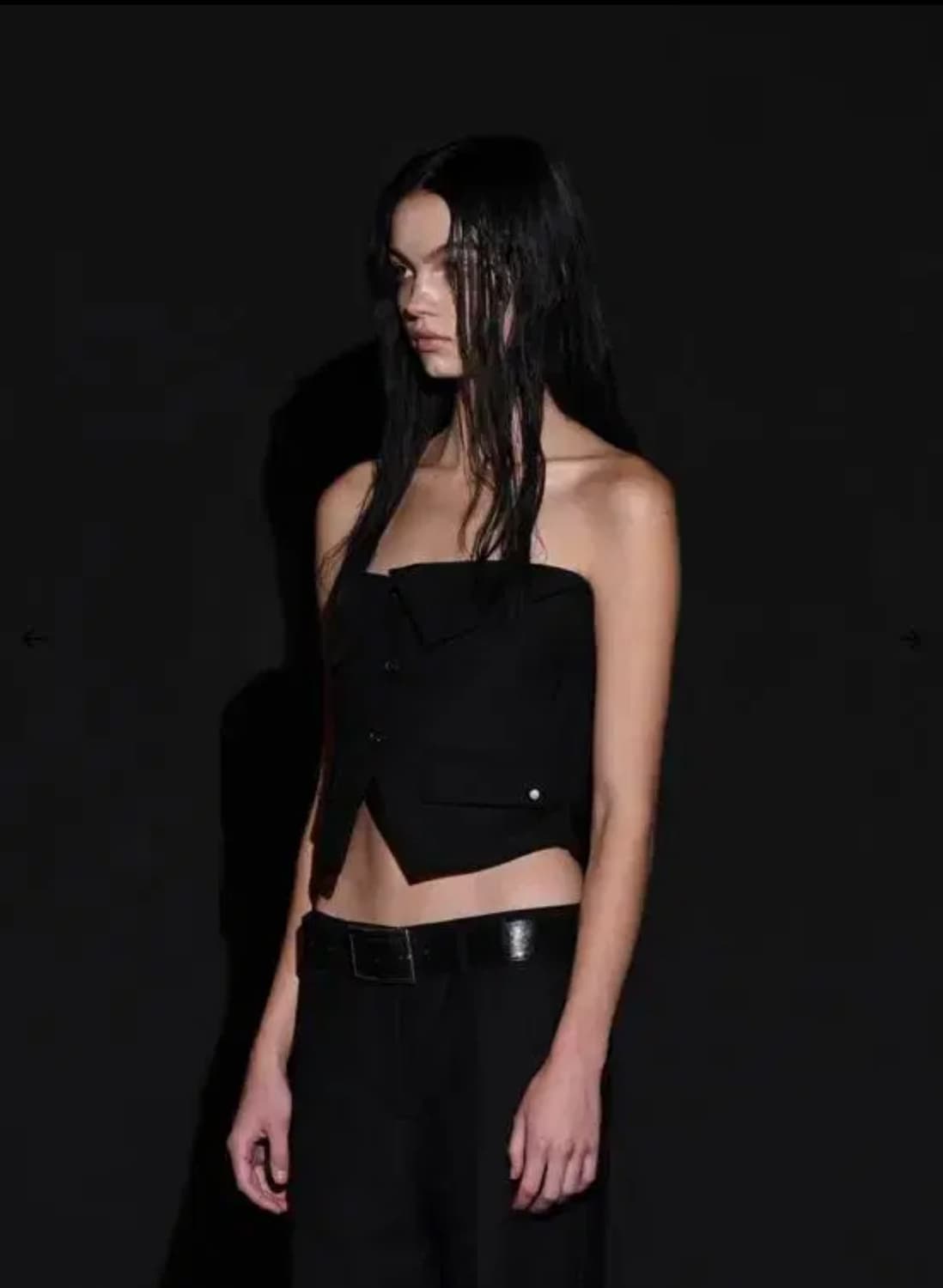 보헤미안서울 Folded button bustier top 뷔스티에 탑 상품이미지1