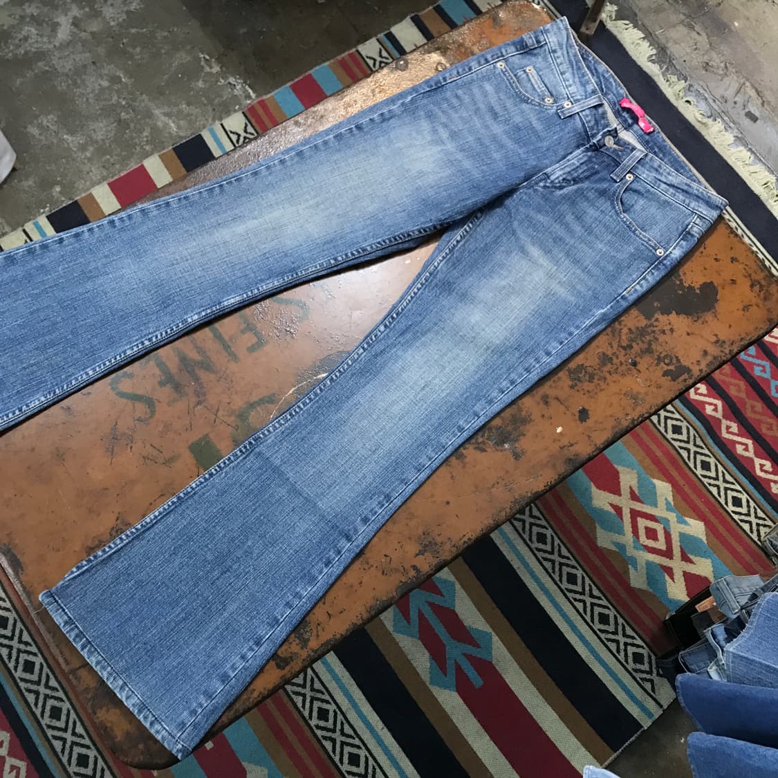 리바이스 518 중청 부츠컷 데님 팬츠 허리 28 사이즈 상품이미지3