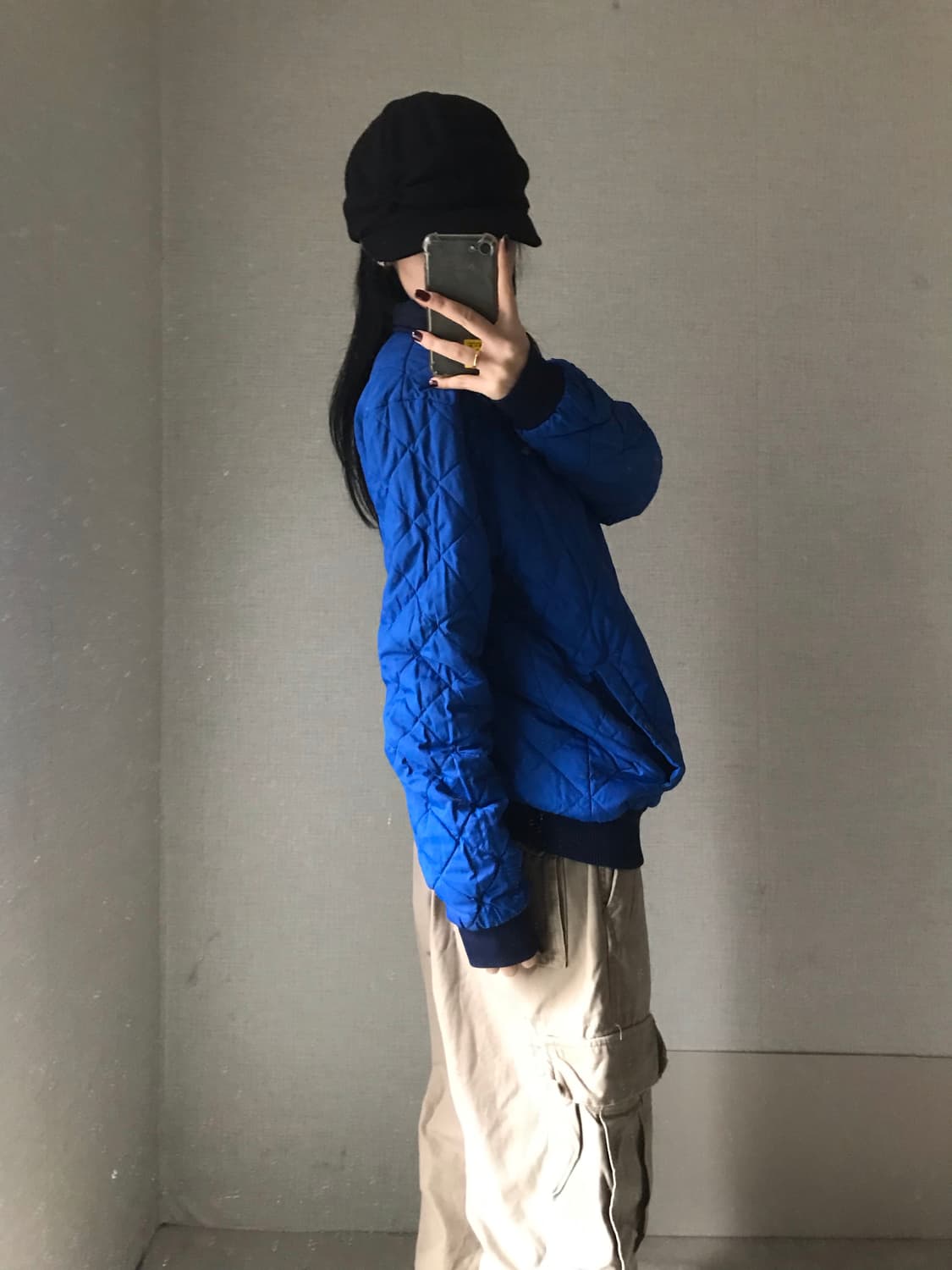 아디다스 블루 퀄팅 패딩 상품이미지4