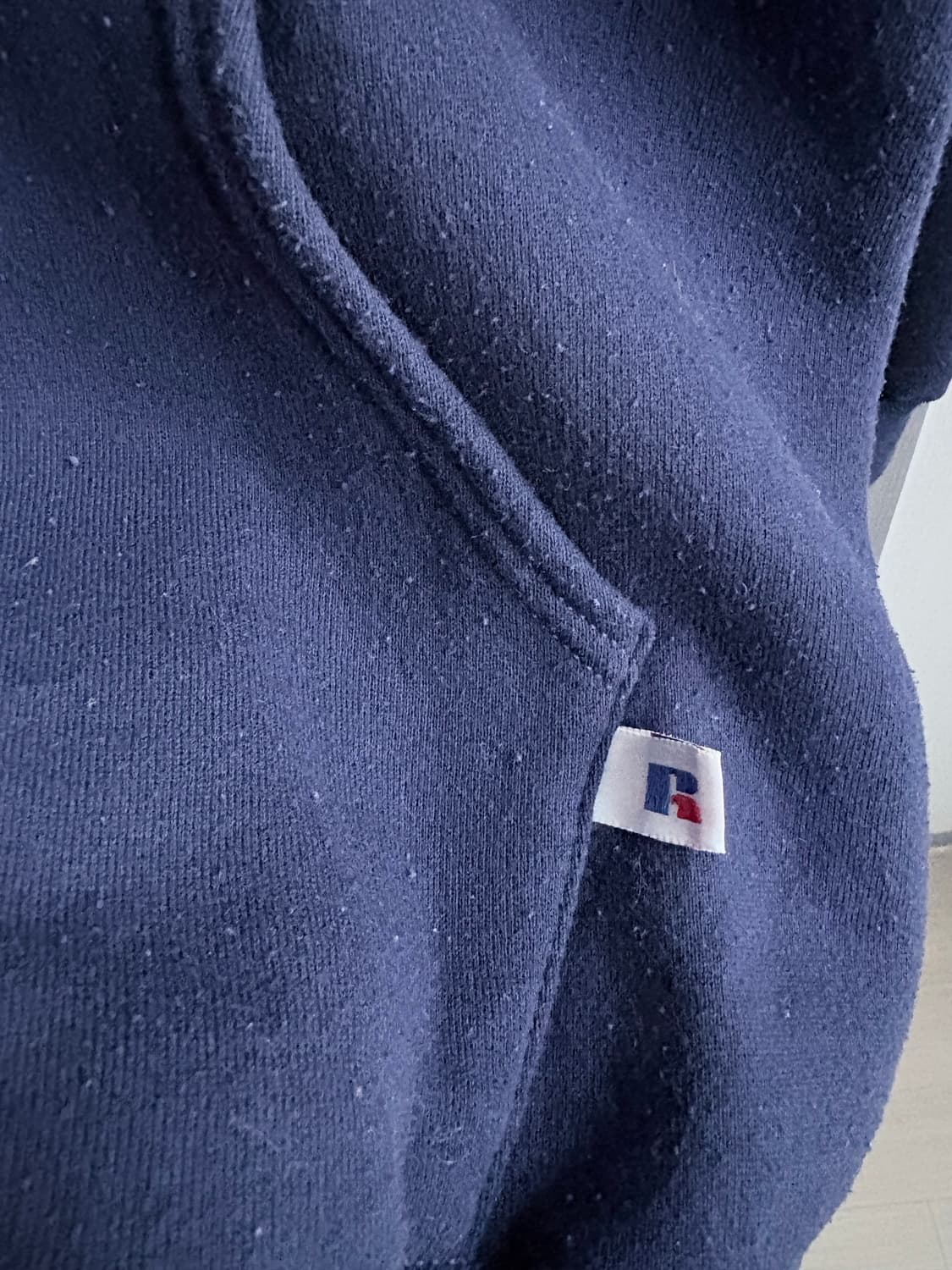 (XL) 90s 러셀 USA 네이비 후드 집업 상품이미지4