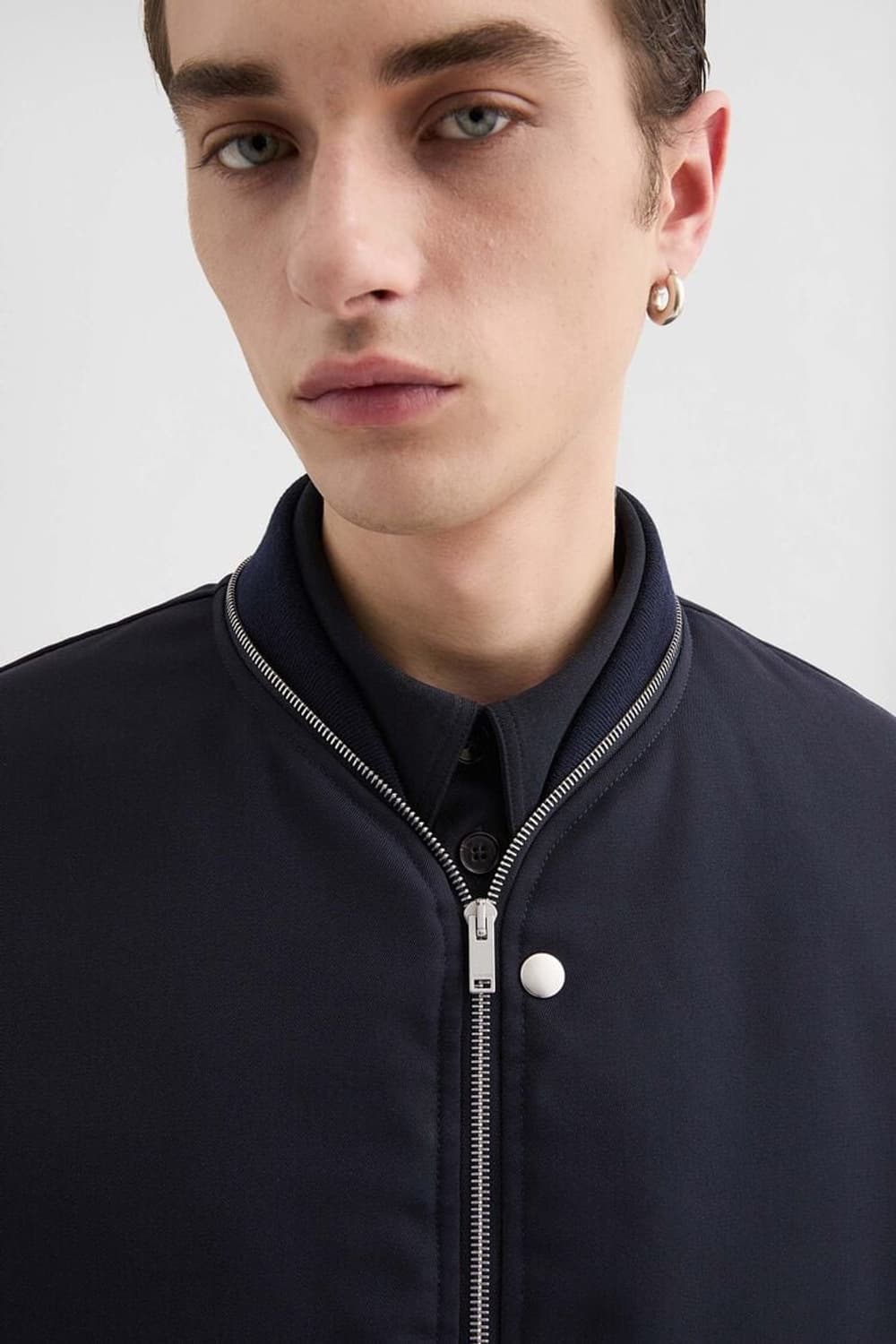 Jil Sander 울 개버딘 보머 재킷 Black 상품이미지3