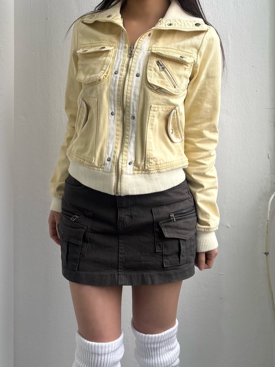 Vintage Yellow Multi Pocket Jacket  상품이미지3