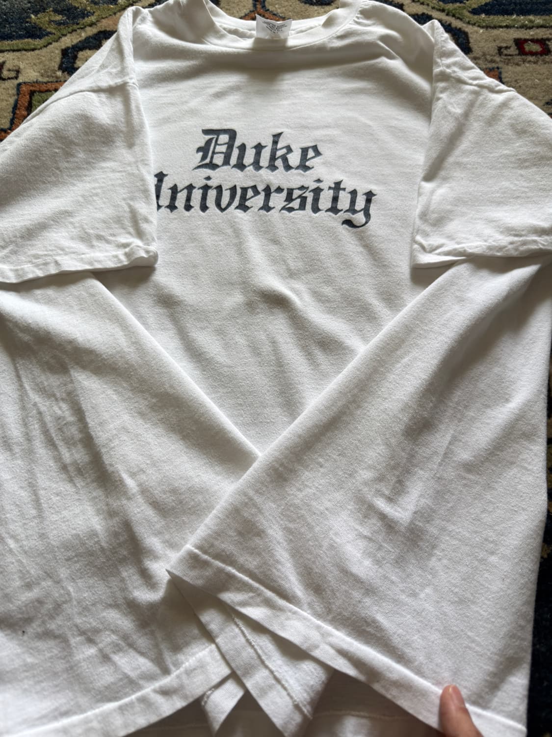 90s USA Duke University Diploma Font 티셔츠 상품이미지6