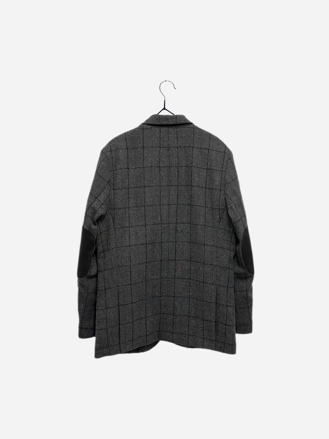 cremieux 모 혼방 엘보 패치 체크 블레이저 남자 정장 자켓 상품이미지7