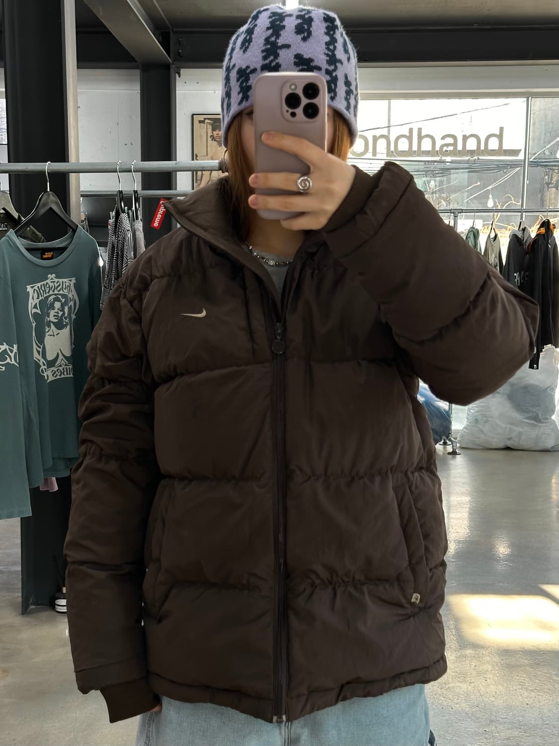 나이키 스우시 덕다운 초코바닐라 패딩 푸퍼자켓 상품이미지2