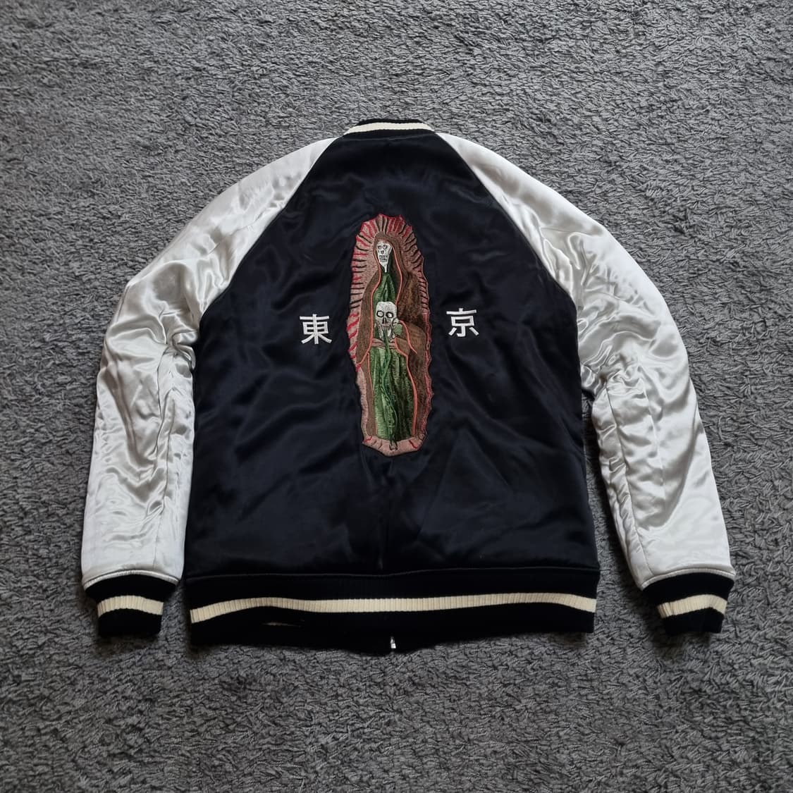 와코마리아 리버서블 양면 스카쟌 스타디움 수베니어 자켓 M 빈티지
 상품이미지3