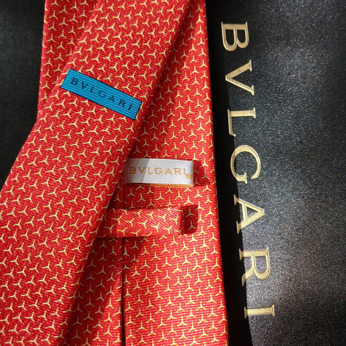 불가리 실크 다홍 세븐폴드 넥타이 9.7cm A+등급 A19578
 상품이미지7
