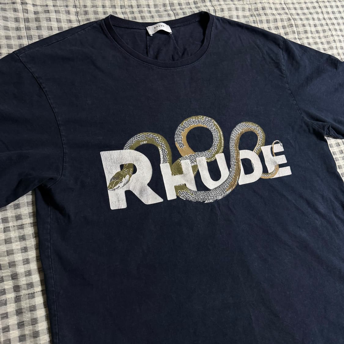 (M) Rhude 루드 스네이크 반팔티 블랙 상품이미지2